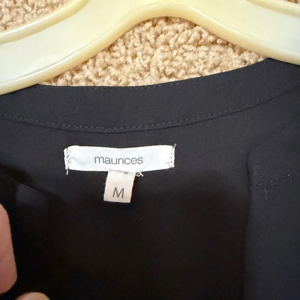 Maurices Black Blouse with Zipper Detail - Picture 3 of 8